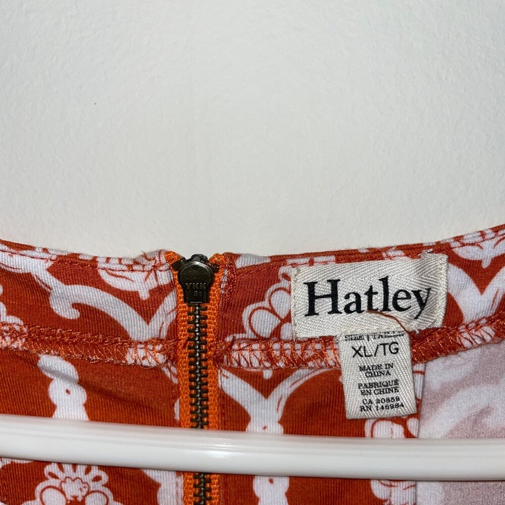 Hatley Rust Orange and White Printed Short Sleeve Dress - Picture 4 of 7